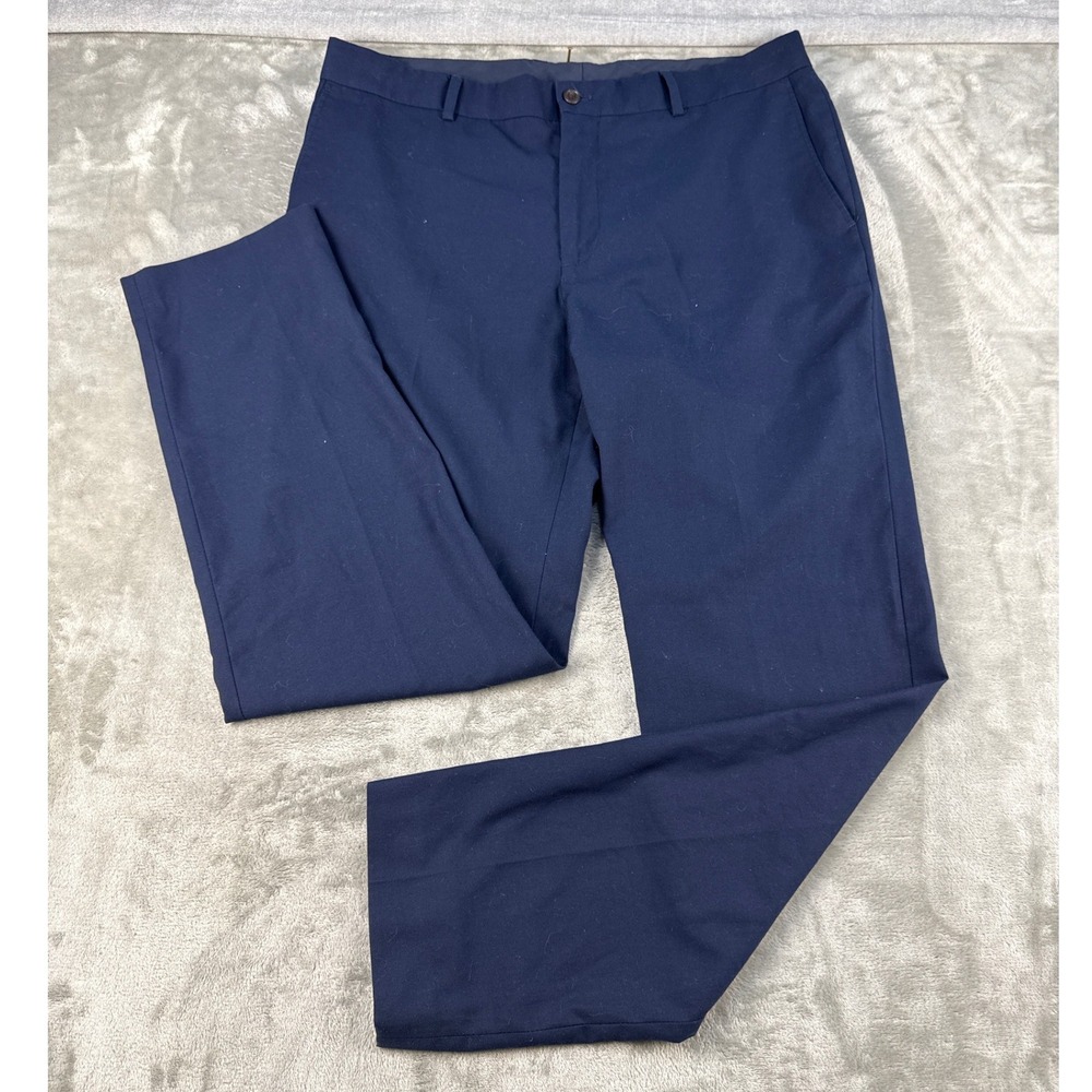 Zara Trousers Mens 34 Chino Navy Blue Slim EUC